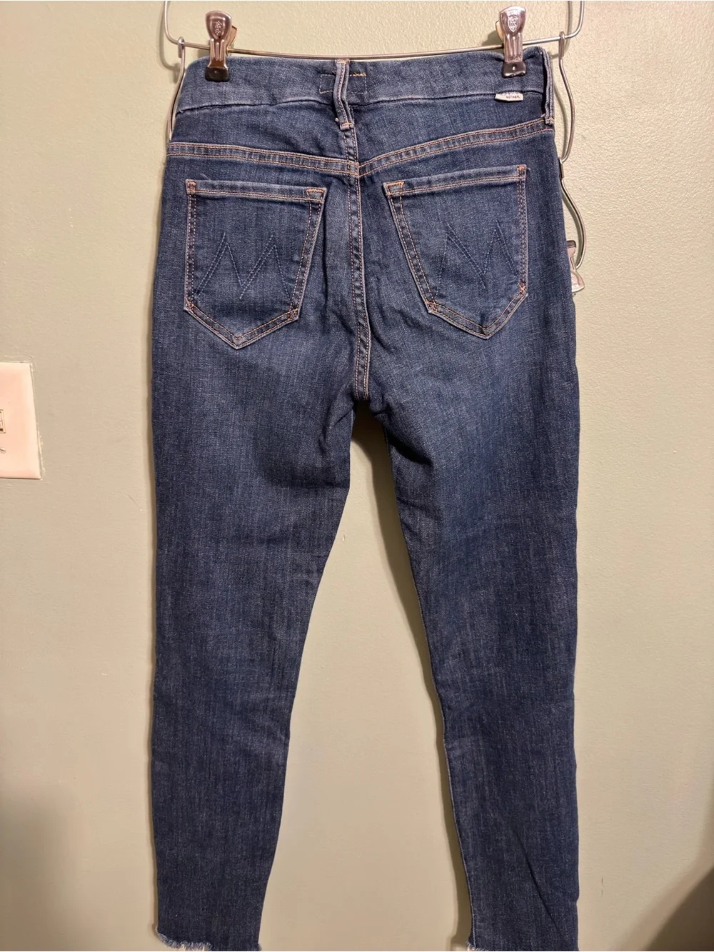 MOTHER The Looker Fray Ankle Skinny Jeans Girl Crush Size 24